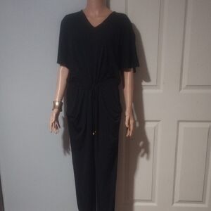Michael Kors Black V-Neck Jumpsuit
